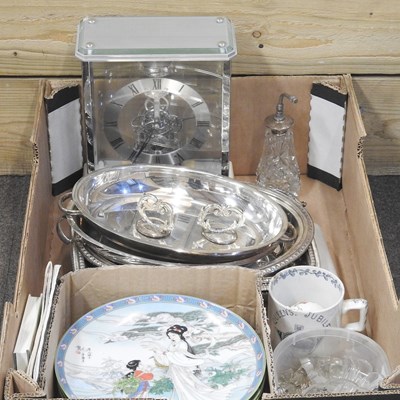 Lot 265 - A Woodford mantel clock, in a perspex case,...