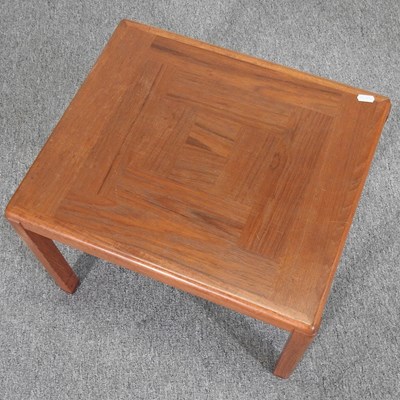 Lot 39 - A 1970's Danish teak coffee table, stamped...