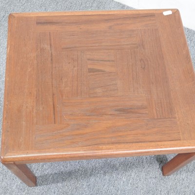 Lot 39 - A 1970's Danish teak coffee table, stamped...