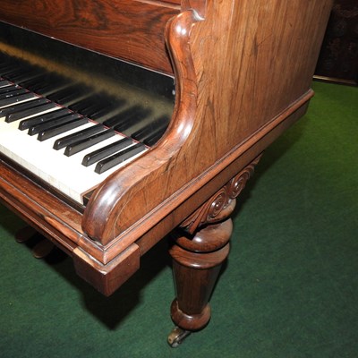 Lot 623 - A Victorian rosewood cased boudoir grand piano