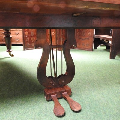 Lot 623 - A Victorian rosewood cased boudoir grand piano
