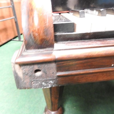 Lot 623 - A Victorian rosewood cased boudoir grand piano