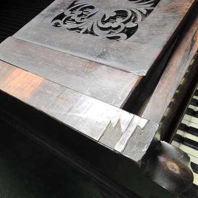 Lot 623 - A Victorian rosewood cased boudoir grand piano
