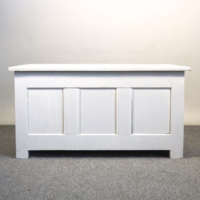 Lot 491 - A 19th century and later white painted oak...