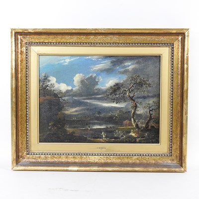 Lot 180 - After P Nasmyth, 19th century, landscape with...