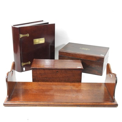 Lot 316 - An early 20th century mahogany bookslide, 63cm...