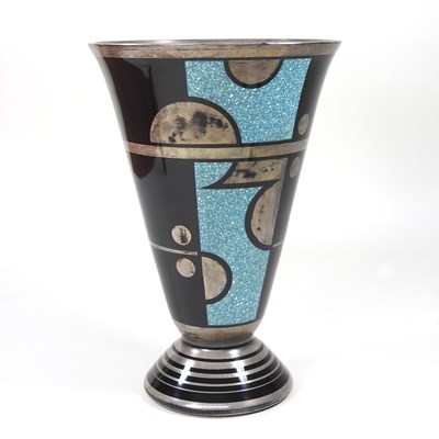 Lot 24 - A French Art Deco glass vase, circa 1930, with...