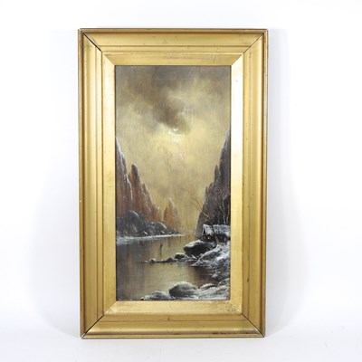 Lot 126 - Niels Hans Christiansen, 1850-1922, snowy...