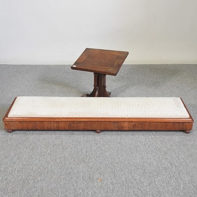 Lot 159 - A Victorian walnut upholstered kneeling stool,...