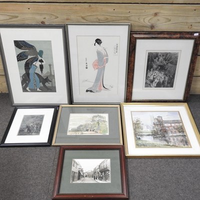 Lot 393 - Michael Crawley, 20th century, river scene...