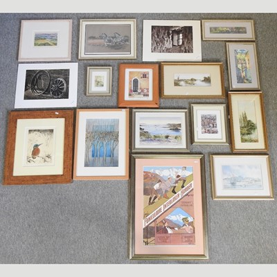 Lot 167 - A collection of pictures, prints and mirrors