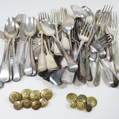 Lot 95 - A collection of silver plated cutlery,...