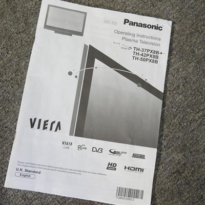 Lot 261 - A Panasonic Viera 37 inch television, with...