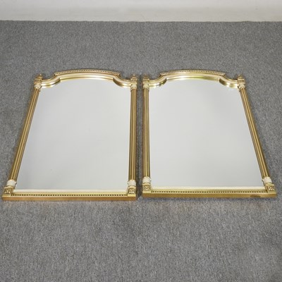 Lot 340 - A pair of modern gilt framed wall mirrors, of...