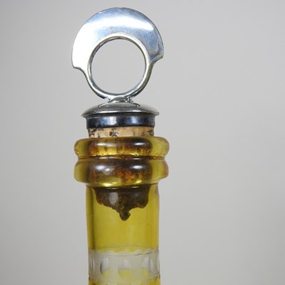 Lot 40 - A pair of 19th century yellow overlaid glass...