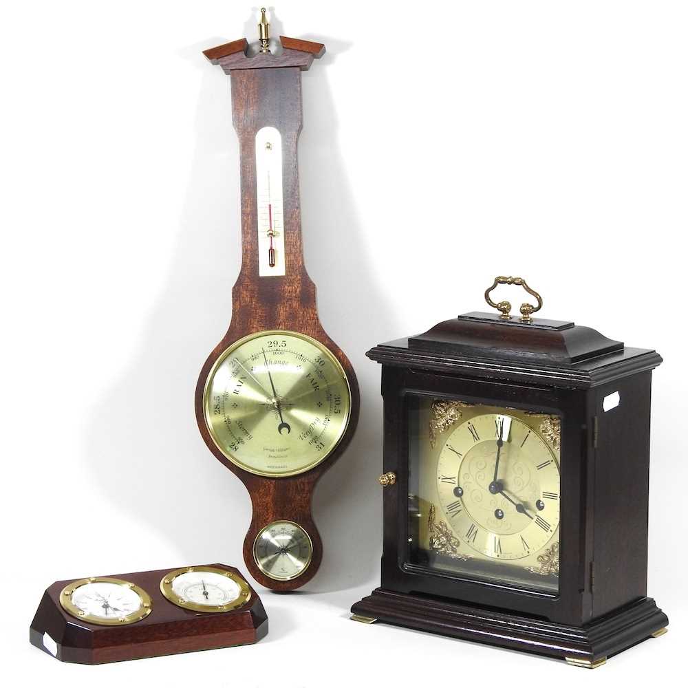 Rotating Base Bracket Clock Lot 472 - A modern bracket clock, 32cm high, together