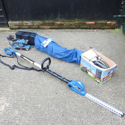 Lot 245 - An electric hedge trimmer, together with an...
