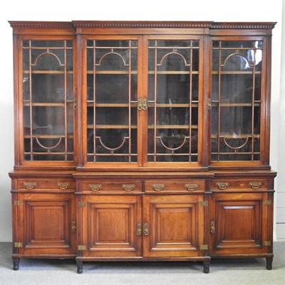 Lot 364 - A Victorian mahogany breakfront library...