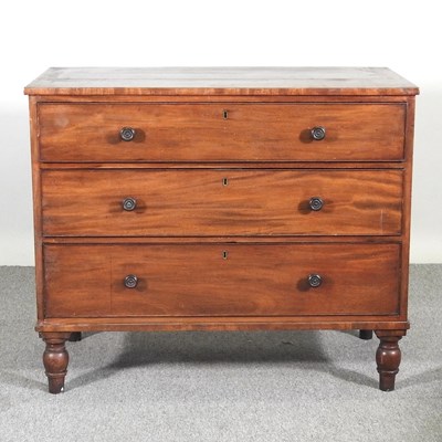 Lot 89 - A Victorian mahogany chest, containing three...