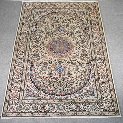 Lot 119 - A Persian Nain carpet, with a central...