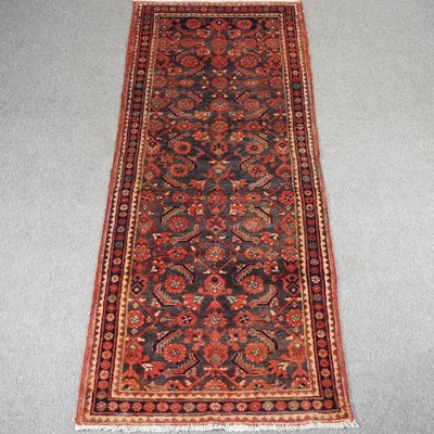 Lot 162 - A Persian malayer runner, with all over...