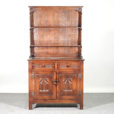 Lot 431 - A mid 20th century oak dresser, of small...
