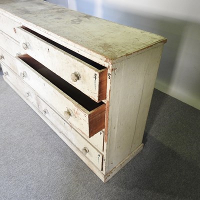 Lot 44 - An early 20th century cream painted pine...
