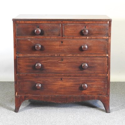 Lot 132 - A 19th century mahogany chest of drawers, on...