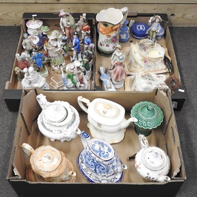 Lot 393 - A collection of 19th century and later china,...