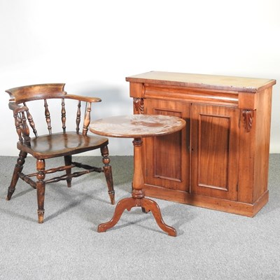 Lot 314 - An early 20th century elm seated smokers bow...