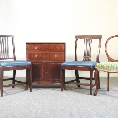 Lot 644 - A 19th century mahogany chest, together with a...