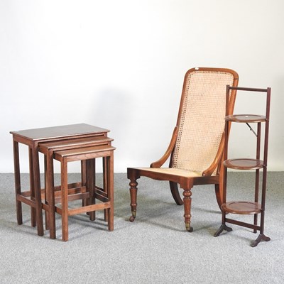 Lot 248 - A 19th century cane seated chair, together...