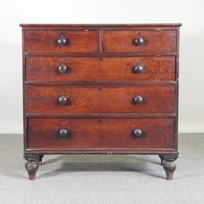 Lot 205 - A Victorian mahogany chest of drawers, on...