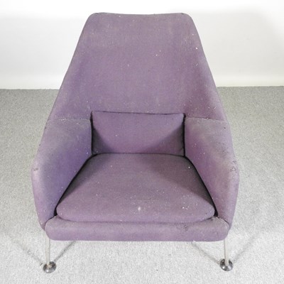 Lot 3 - Ernest Race, 1913-1963, a purple upholstered...