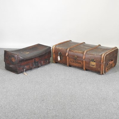 Lot 684 - A 19th century leather case, with a fitted...