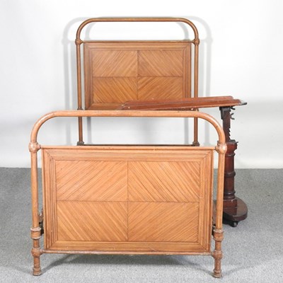 Lot 167 - An early 20th century scumbled metal bedstead,...
