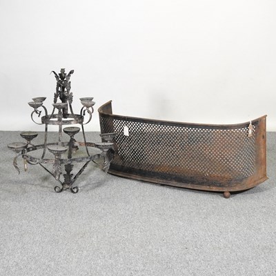 Lot 836 - A 19th century wrought iron two tier six...