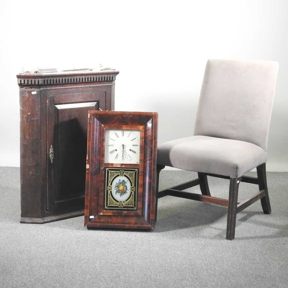 Lot 441 - A George III upholstered side chair, on