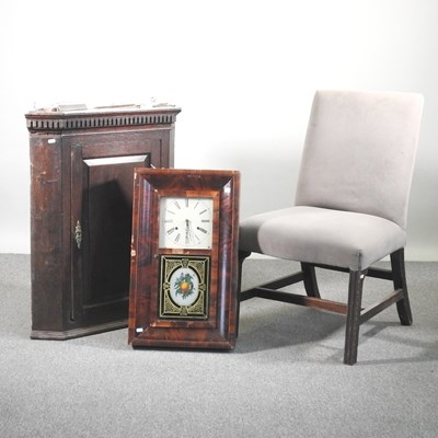 Lot 441 - A George III upholstered side chair, on square...
