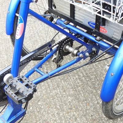 Lot 29 - A Powabyke blue electric tricycle, with charger