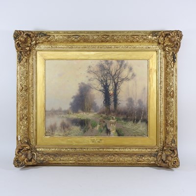 Lot 352 - Sidney Pike, 1880-1907, Golden Autumn, signed...