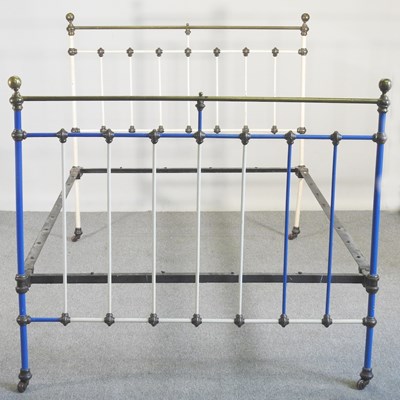 Lot 213 - A Victorian and later painted brass and iron...