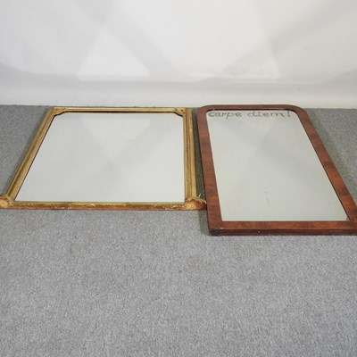 Lot 281 - A gilt framed mirror, 138 x 72cm, together...