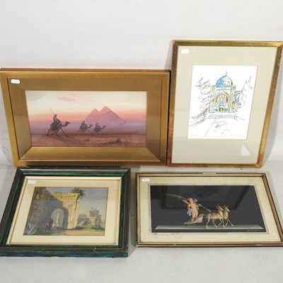 Lot 439 - R W Thurston, Nishapur, sketch, signed in...