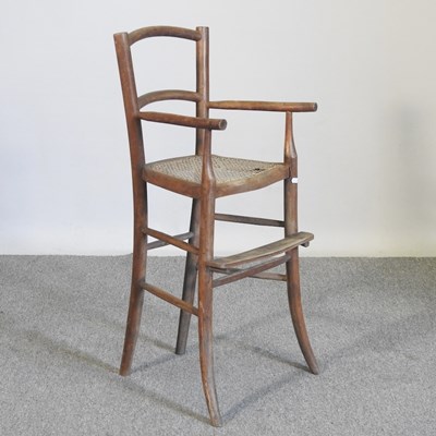 Lot 250 - An early 20th century child's bentwood high chair