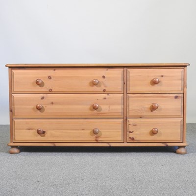 Lot 322 - A modern pine chest, containing six drawers