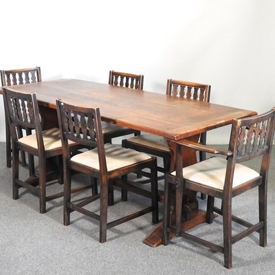 Lot 126 - A 1960's Ercol dining suite, comprising a...