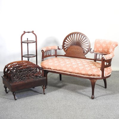 Lot 276 - An Edwardian upholstered sofa, of small...