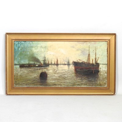 Lot 265 - Edwin Knight, 19th century, Shipping on the...