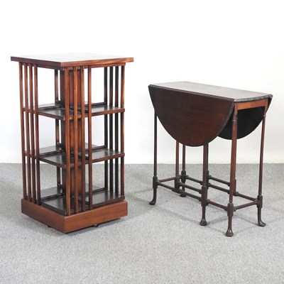 Lot 378 - An Edwardian revolving bookcase, together with...